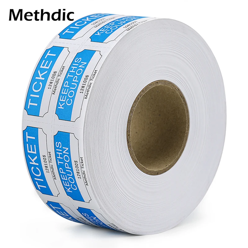 Methdic Raffle Tickets Double Ticket Roll for Game Machine