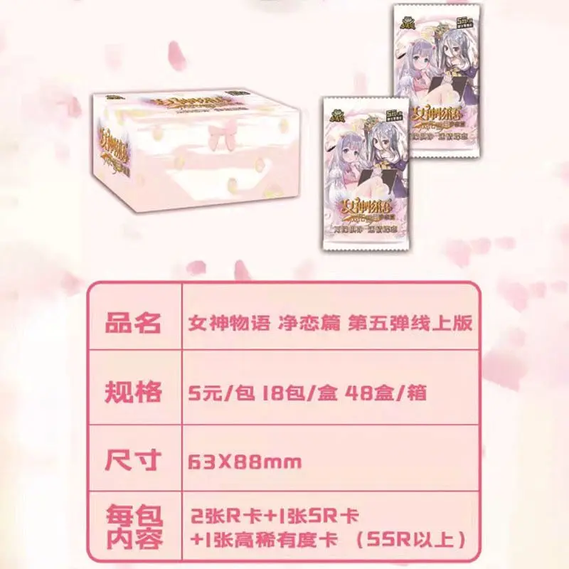 Wholesale Goddess Story TCG Cards Booster Box 5m05 Bikini Swimsuit Flash PR Anime Playing Board Rare Paper TCG Cards