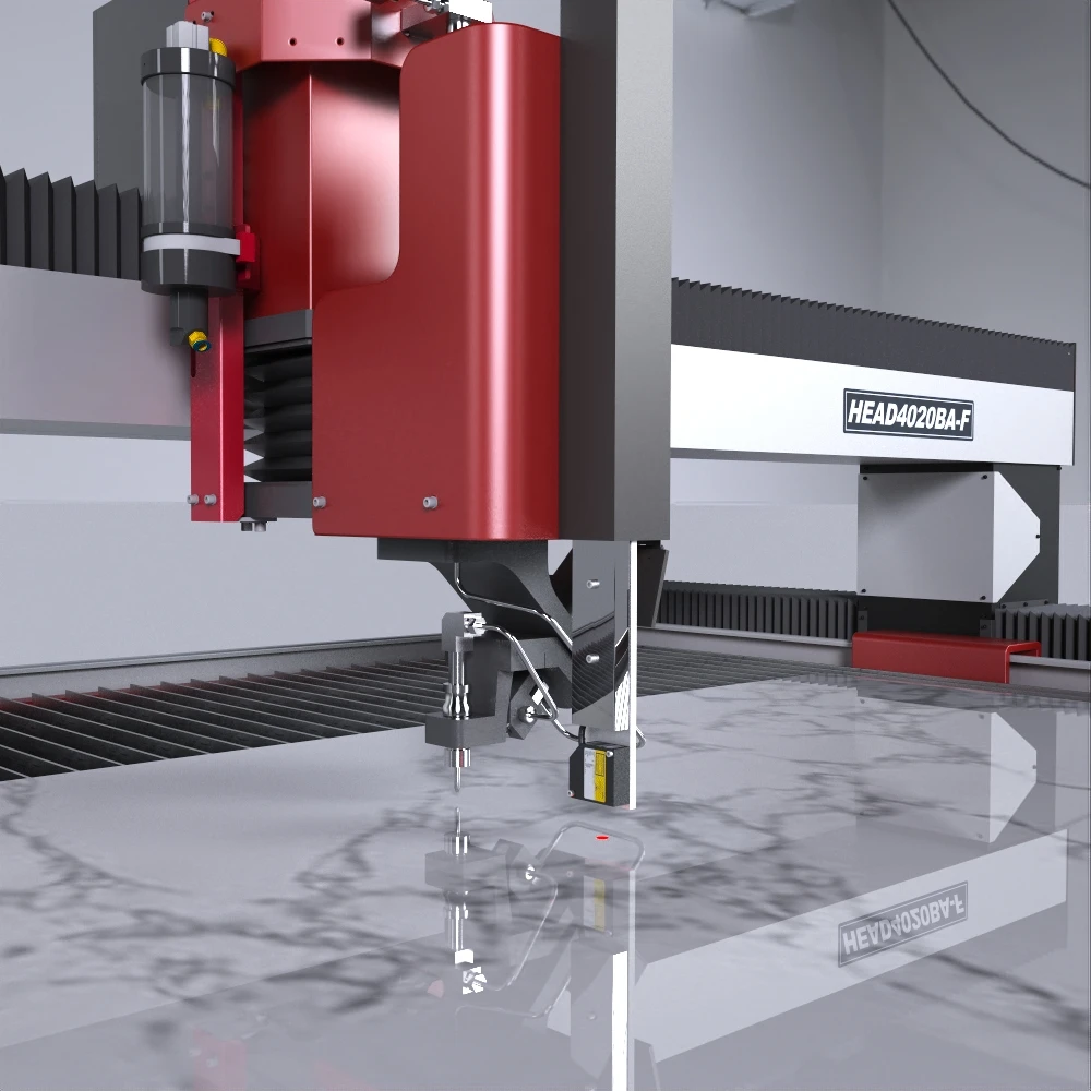 Countertops manufacturer kitchen work surface water jet stone cutting machine