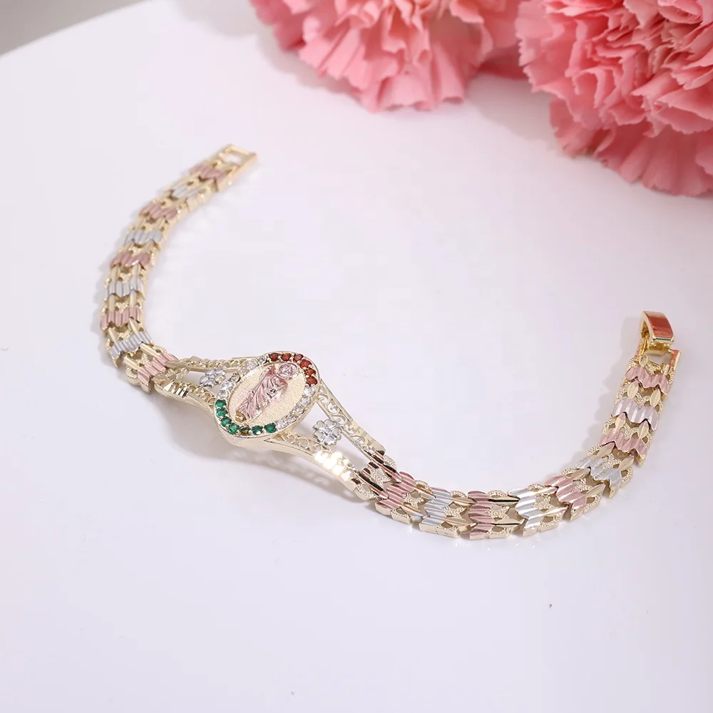 Популярные позолоченные браслеты Oro Laminado Pulsera con Imagen San Judas итальянский позолоченный браслет Saint Jude