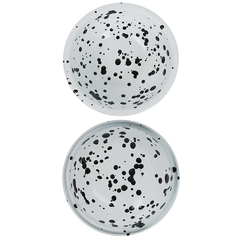 Металлическая эмалированная миска с логотипом