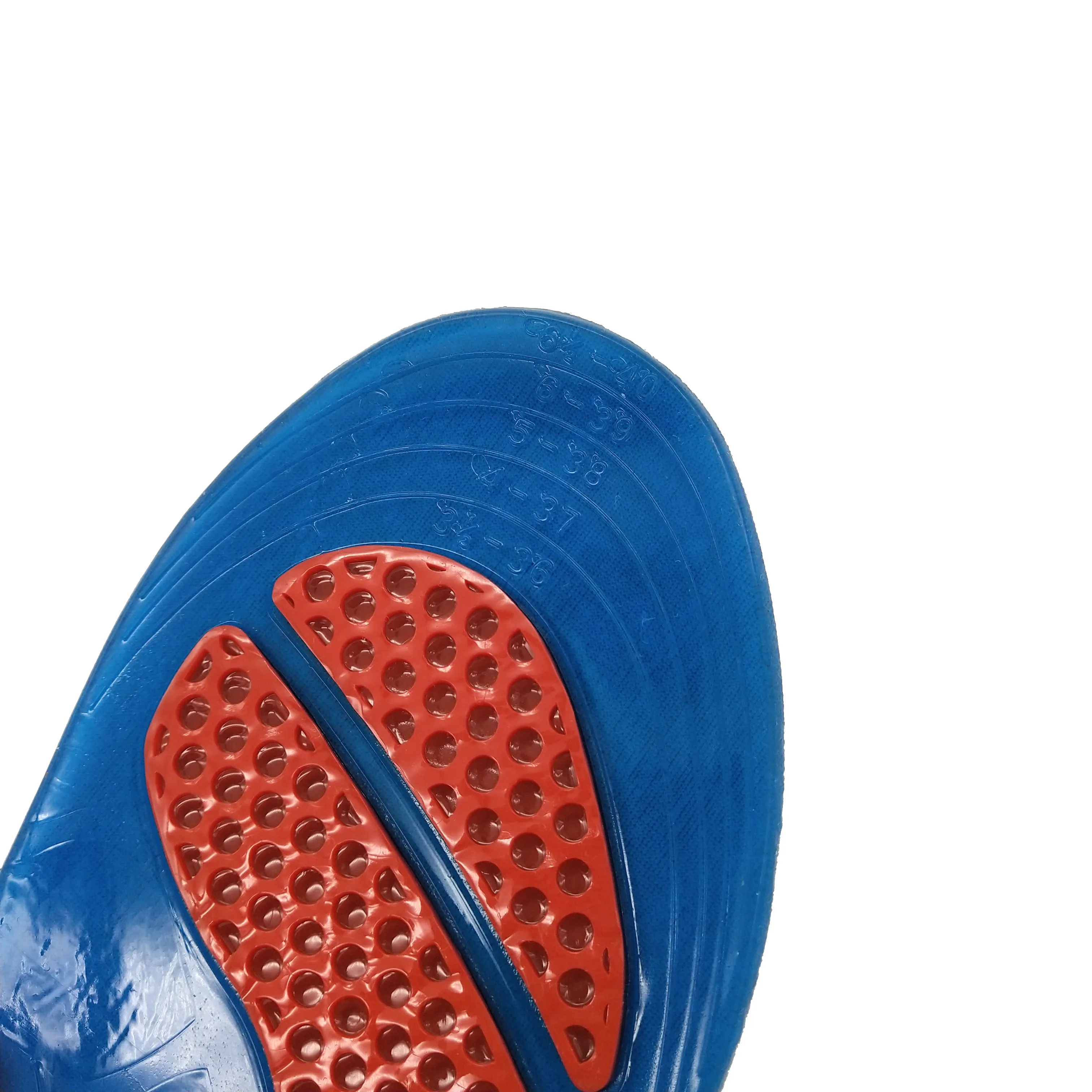 Wholesale and Comfortable High Quality gel Insoles Used for Adult heel arch support tpe gel insole oem sport insole