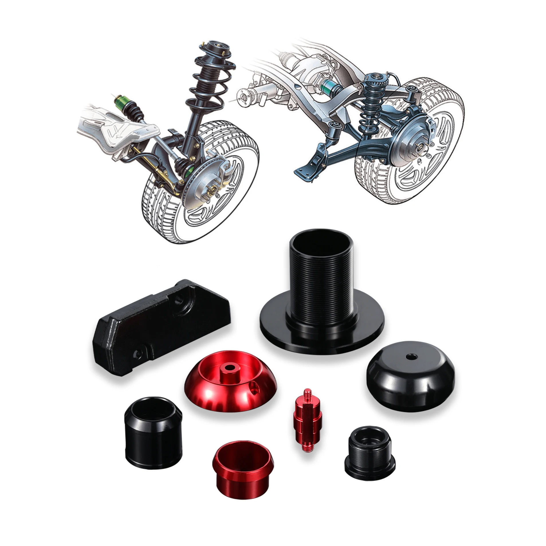 OEM High-Performance Rubber Bushings for Automotive Vehicles CNC Drilled Components for Truck ATV Stability