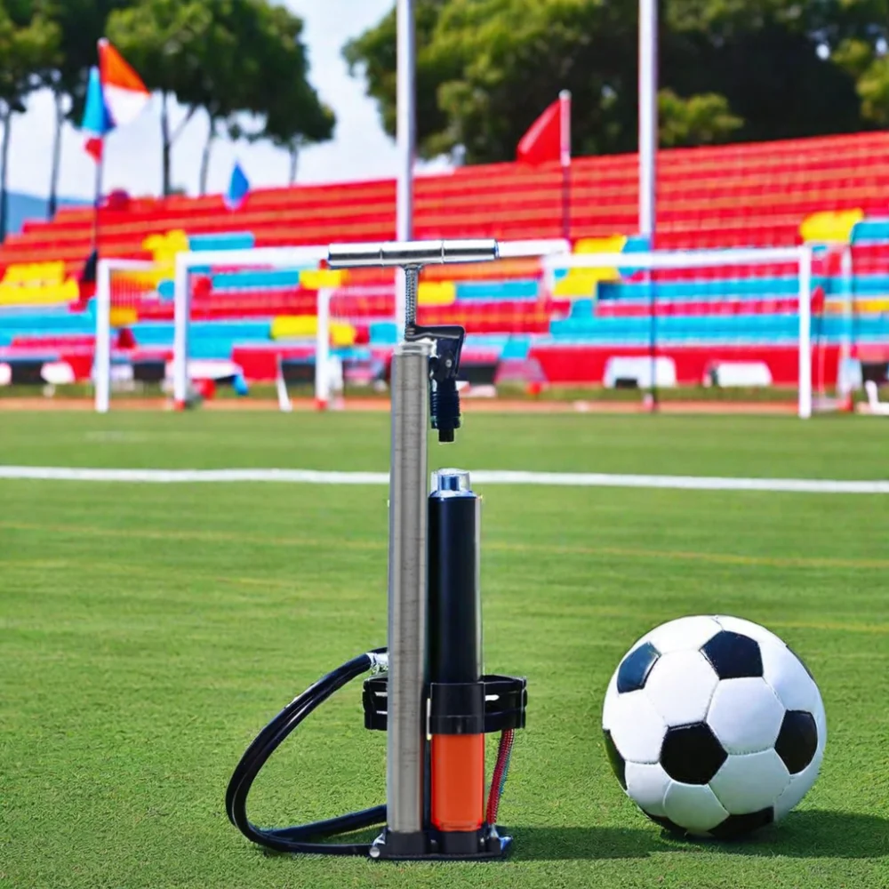 Wholesale Glory Dual Action Aluminum Bicycle Ball Pump Hand Air Inflatables Needle Accessory Soccer Sports Entertainment