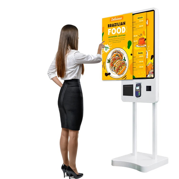 Indoor Retail Self Service Terminal Self Check Out Digital Kiosk Touch Screen Self-Service Ordering Payment Kiosk For Store