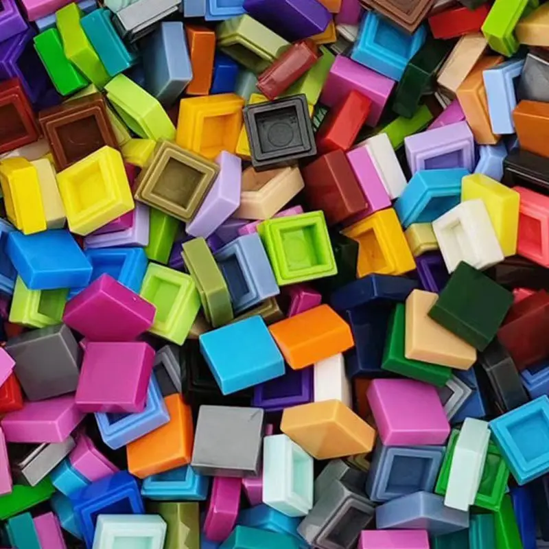 Moc Diy Mini Bricks Tile Toys Technic Set Parts Small Particle Creative Building Block Wall Art Accessories 3070 1 X 1 Juguetes