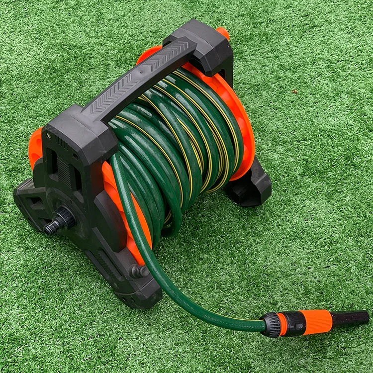 Садовая катушка из АБС-пластика с прочной устойчивостью, двухколесная катушка для водяного шланга, тележка с односторонней вращающейся ручкой