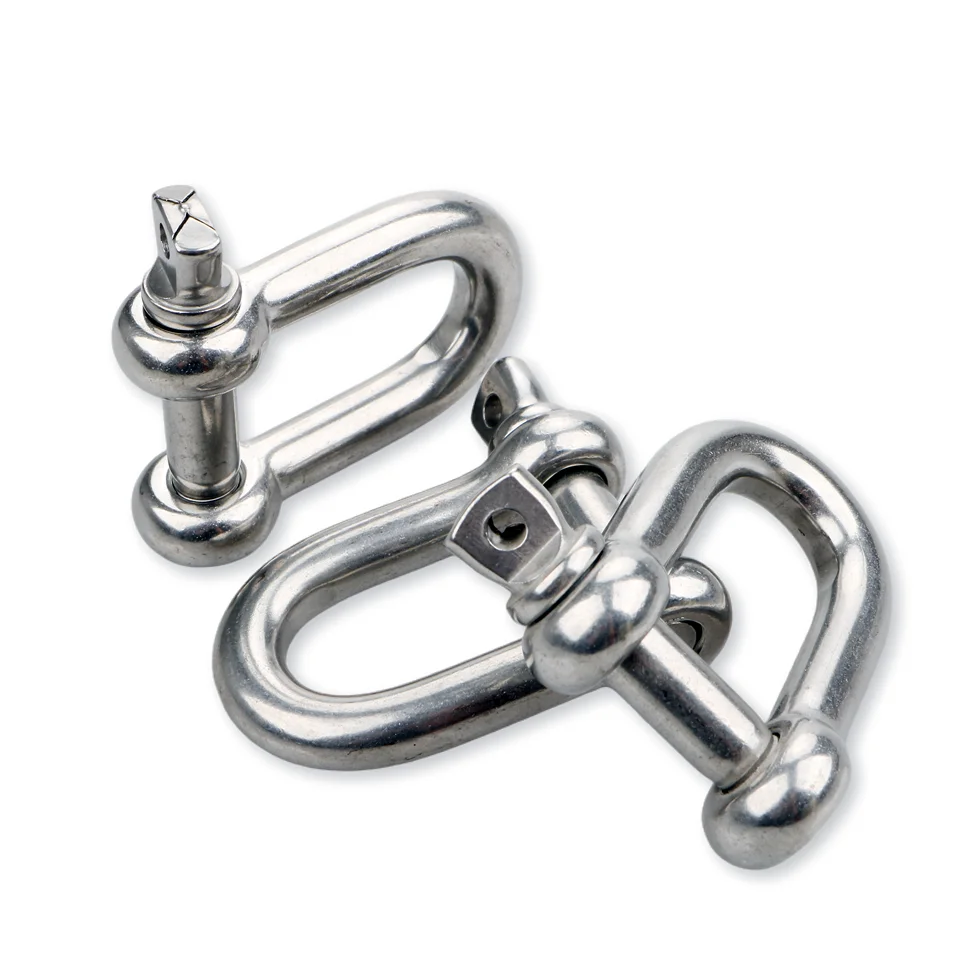 D Shackles Factory 304 201 Galvanized Stainless Steel Guangdong Foshan Silver Stainless Steel European Type Large Dee Shackle Ss