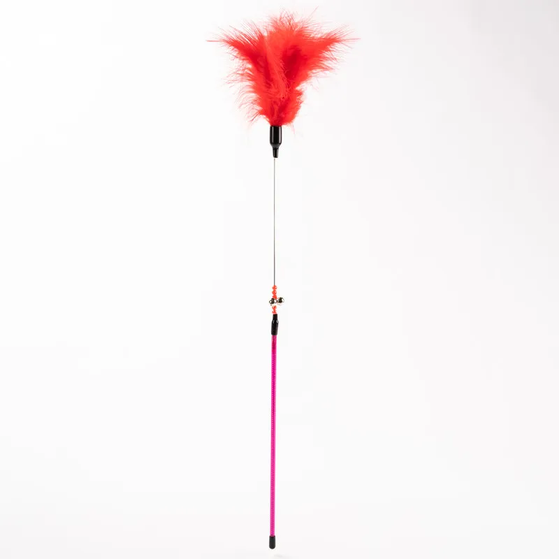 Multi Color Feather Cat Charmer Wand For Kitten
