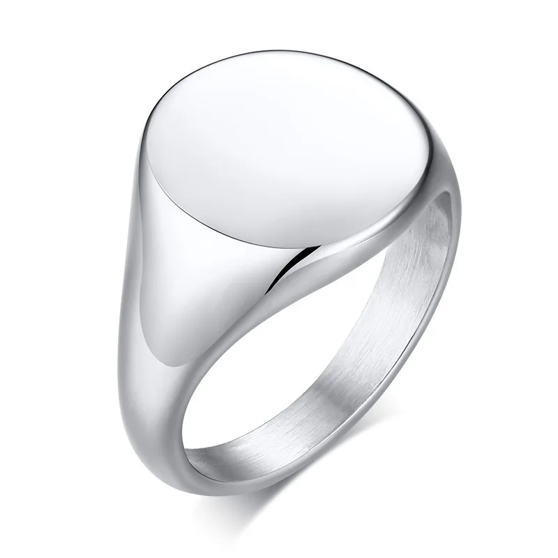 Ring Jewelry Women Stainless Steel Ring Blanks Personalized Custom Signet Ring