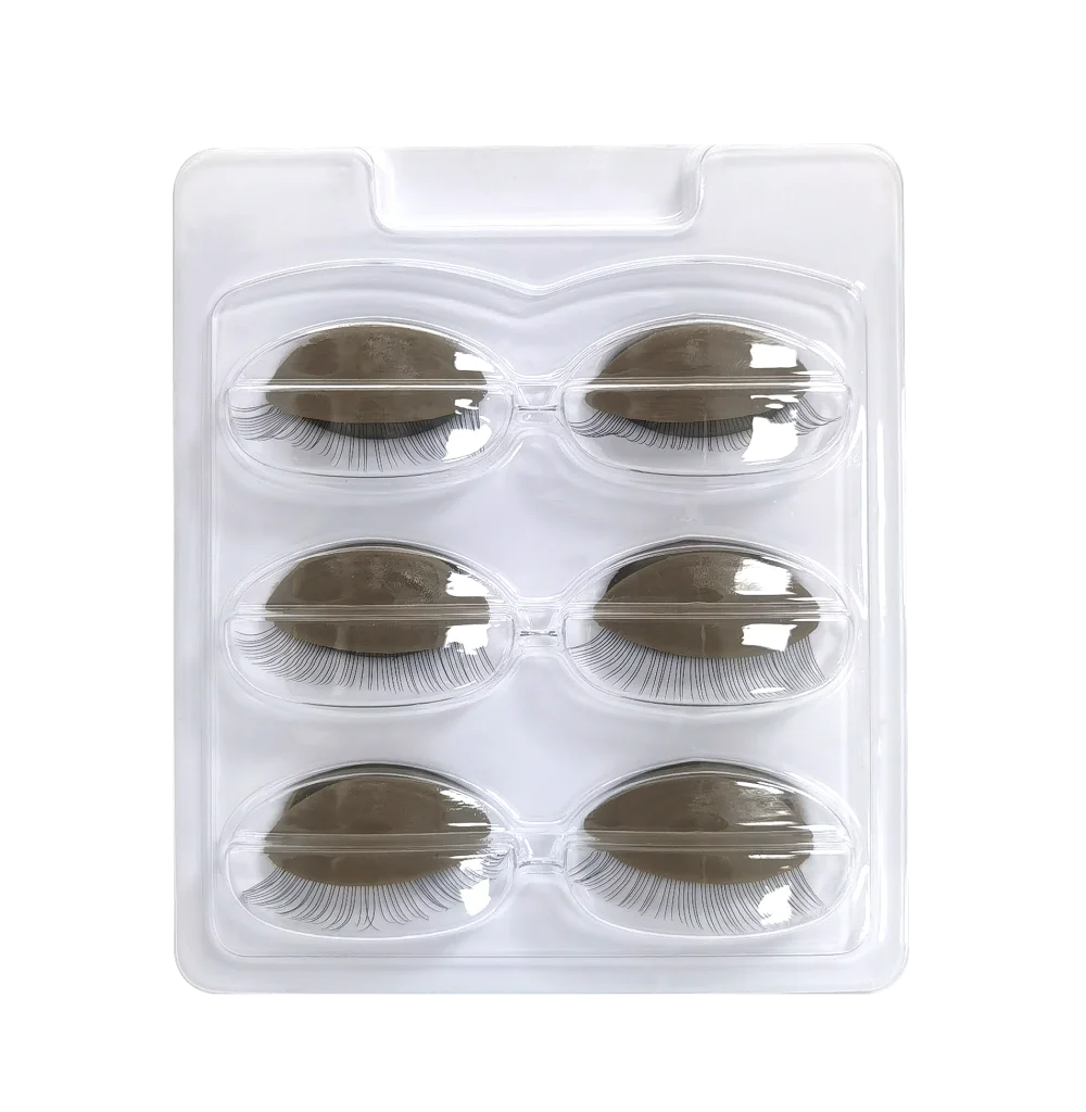 Lash Vendor Supply Eyelash Mannequin Head Replacement Eyelids Silicone Removable Training Eyelids For Lash