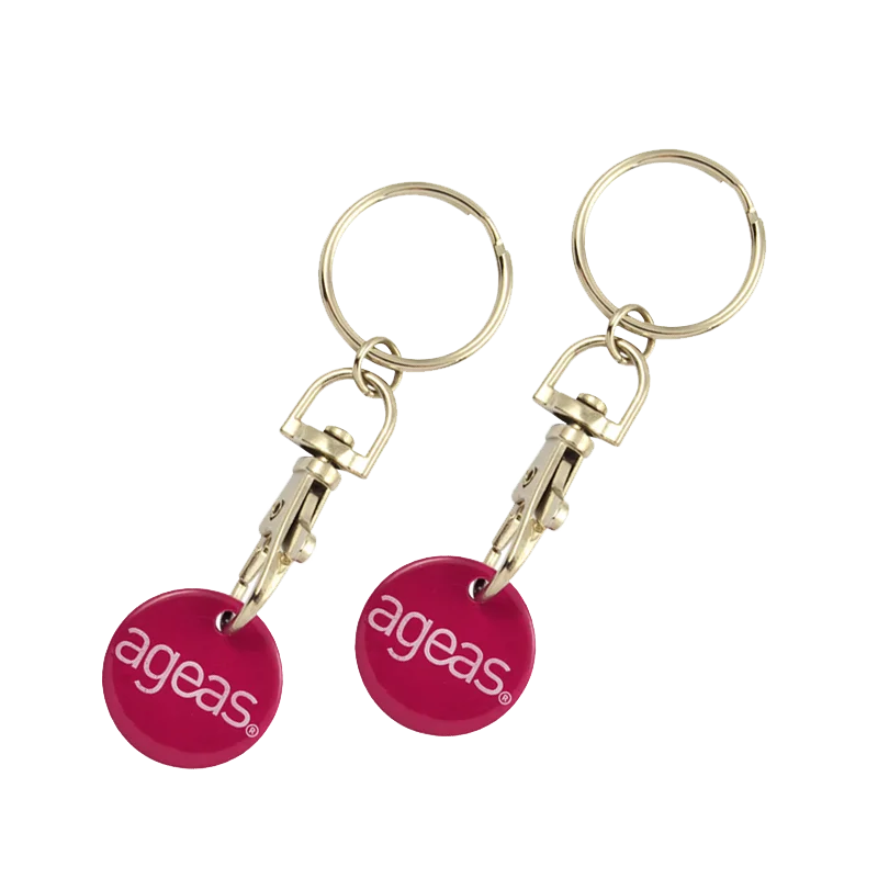 New sublimation products 2024 fashion personalized custom titanium key chain metal promotional token coin keychain