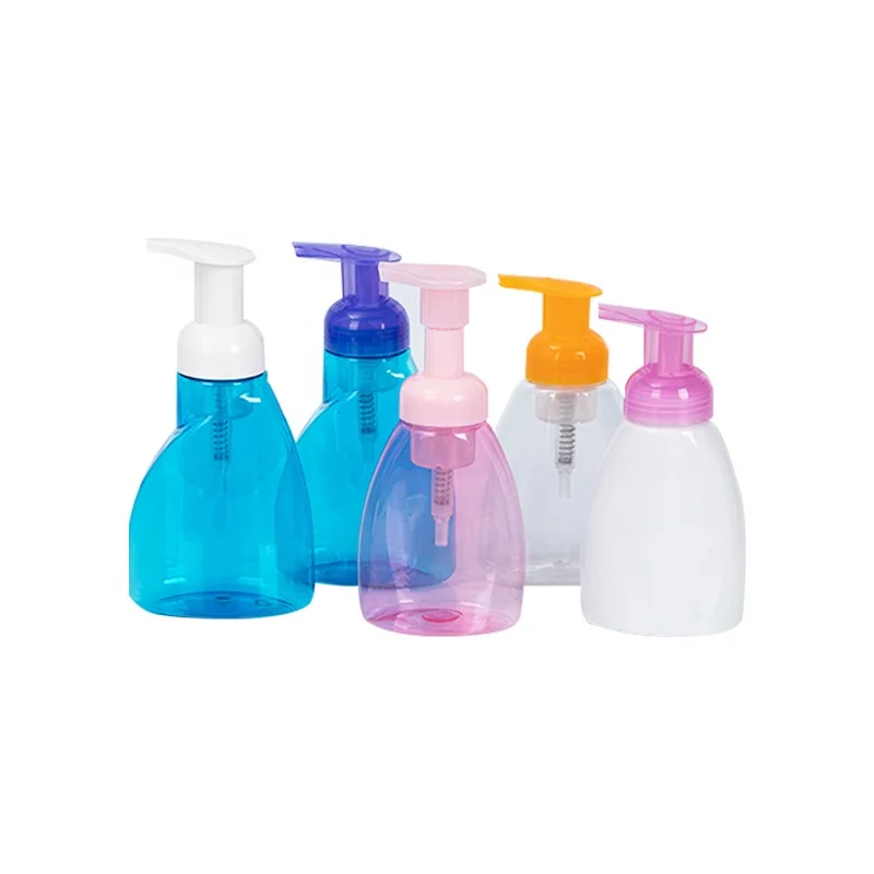 250ml 300ml PET hand sanitizer plastic foam pump bottle with 40mm foam pump