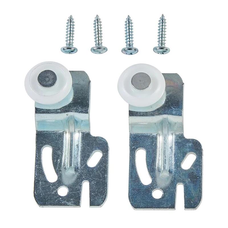 RHETECH Hot Selling 1/4-IN Zinc Offset Hanger Sliding Door Hanger System Closet Door Roller withOffset and 7/8 in. Nylon Wheel