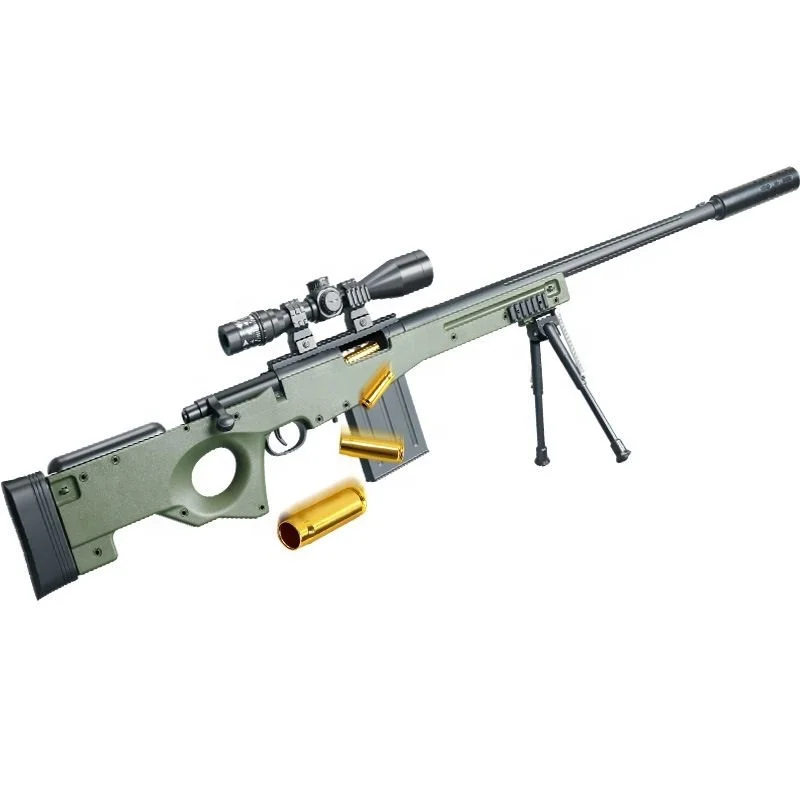Eject Bullet Case Foam Soft Bullet Electric AWM Sniper Rifle Safe Air Soft Toy Gun for Outdoor Shooting Game