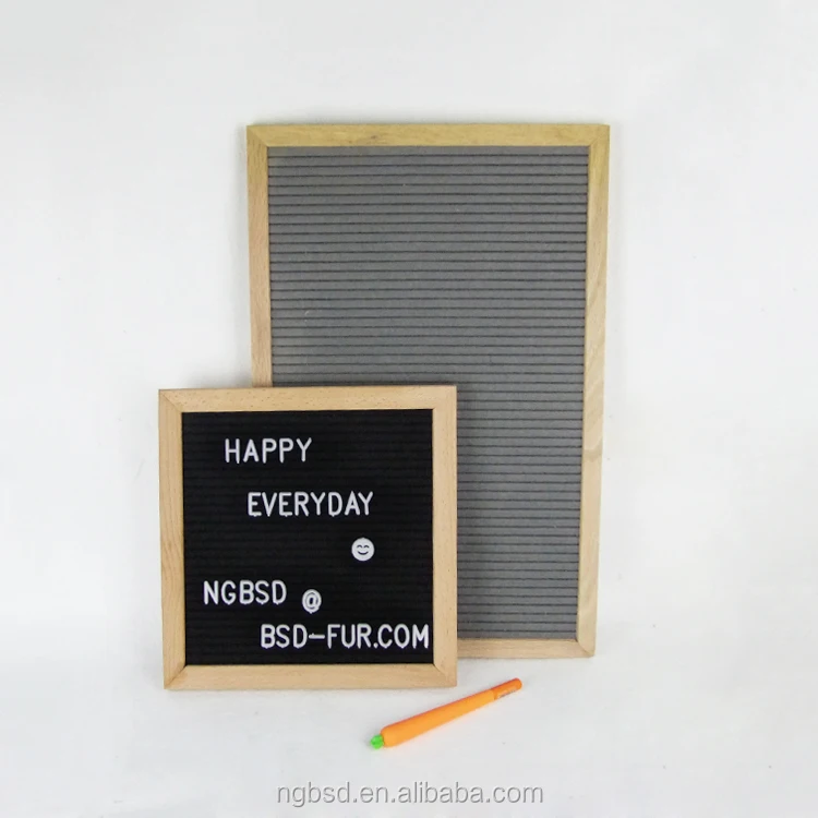 Custom Logo Changeable Letter Board 10*10 Inch Art Style Wood Felt Board for Home Wall Decoration