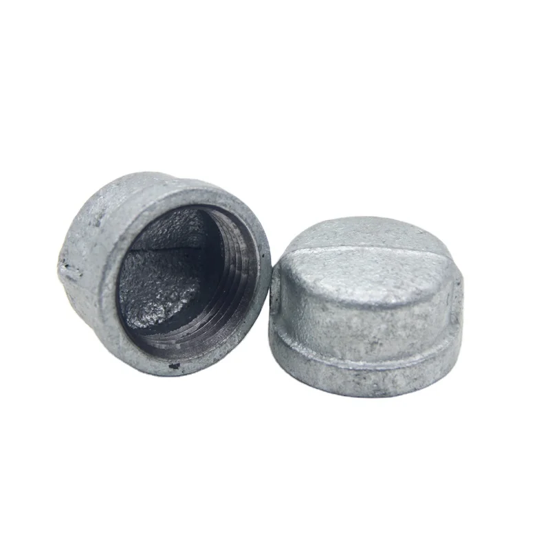 Galvanized and Black Malleable Iron Cast Pipe plug for Steampunk Vintage Shelf Bracket DIY Plumbing Pipe Decor Furniture