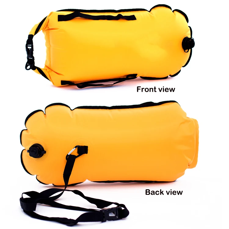 Highly Visible Webbing Straps Tow Float Swim Buoy for Open Water Swimmers, Triathletes, Kayakers and Snorkelers Nylon with PVC