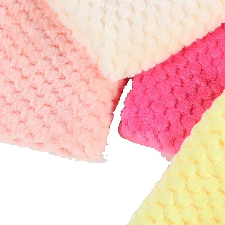 Long Plush Velvet Fabric Recycle Pet Polyester Pineapple Eco Friendly Sustainable Grs Double Side Fleece Knitted Textile Fabric