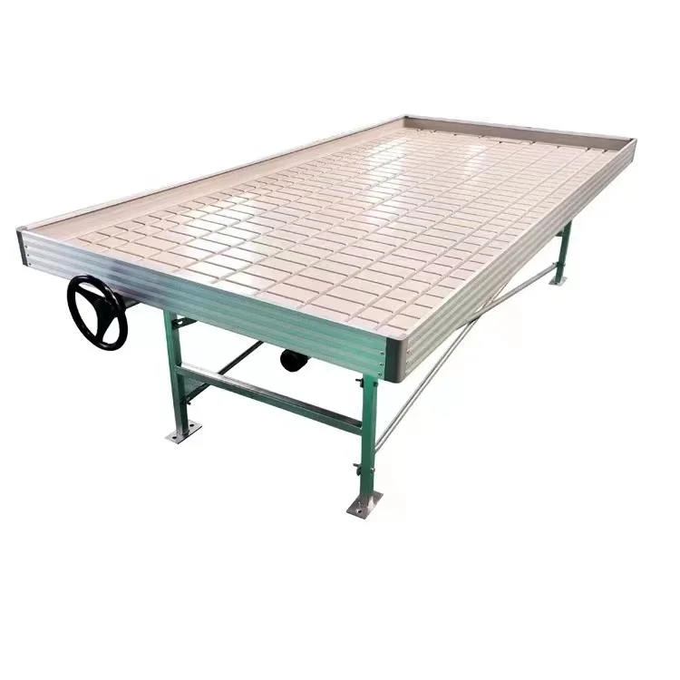 Greenhouse Rolling Ebb and Flow Table Vertical Hydroponic Growing Systems Indoor for Vegetable Lettuce Plant