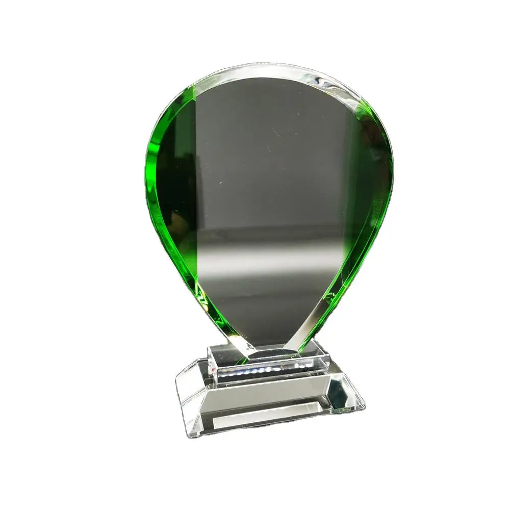 Customized 3d Carved Circular Blank Glass K9 Crystal Trophy Transparent Crystal Plaque By The Manufacturer