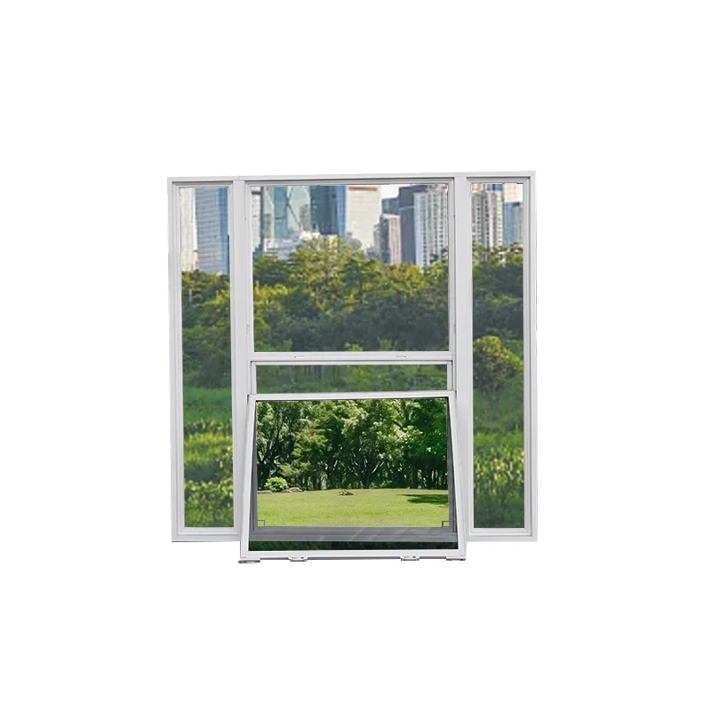 Hot Sale French Design Bathroom Living Room Kitchen Double Glazed windows Upvc Window