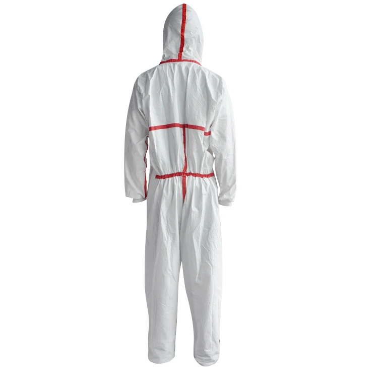 EN 14126 protective clothing virus non woven  type 5 6 disposable protective suit  protective coverall