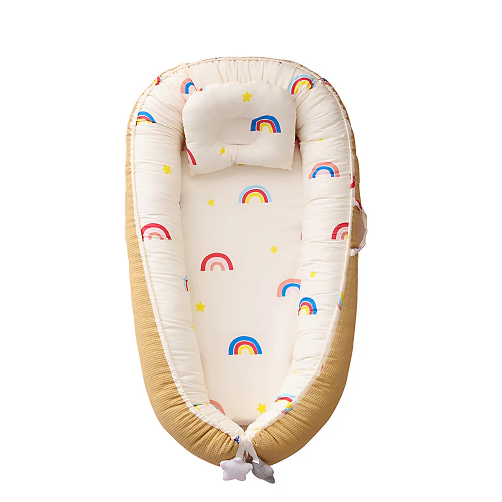 Wholesale 100% Cotton  bed in bed baby Infant furniture colorful Super Soft nest newborn Lounger Sleeping baby crib