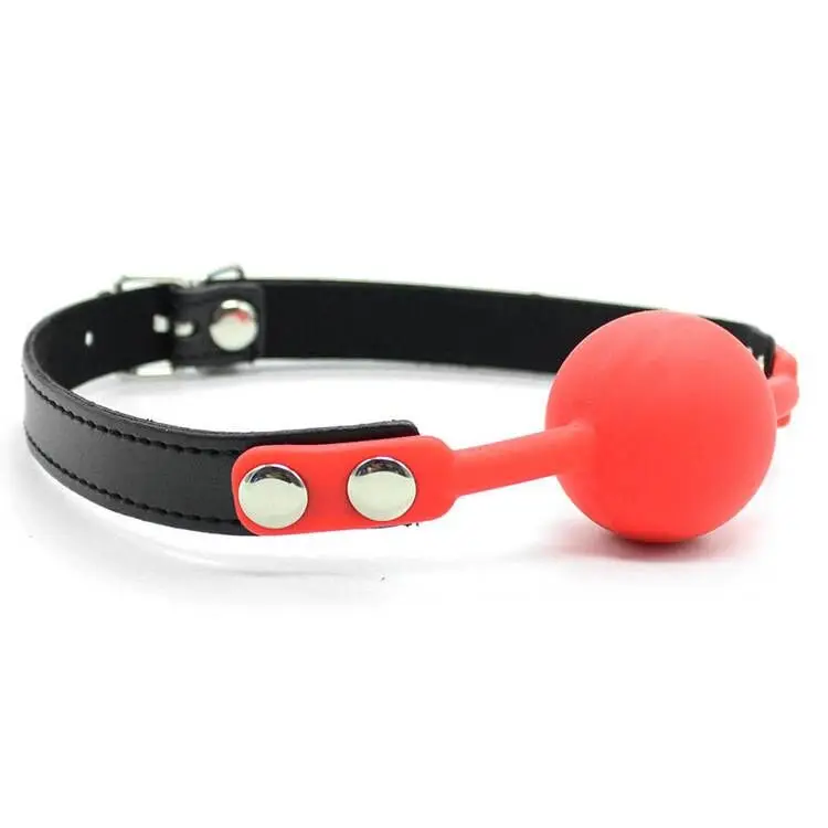 BDSM Products Mouth Ball Gag PU leather Bondage Plug Ball  adult SM sex toys for sexy games