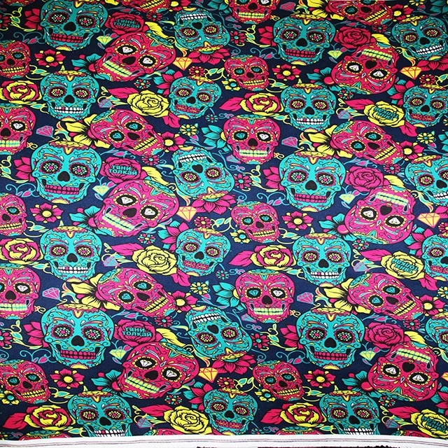 
Printed Skull Pattern Waterproof Cool Style Polyester Oxford Fabric 