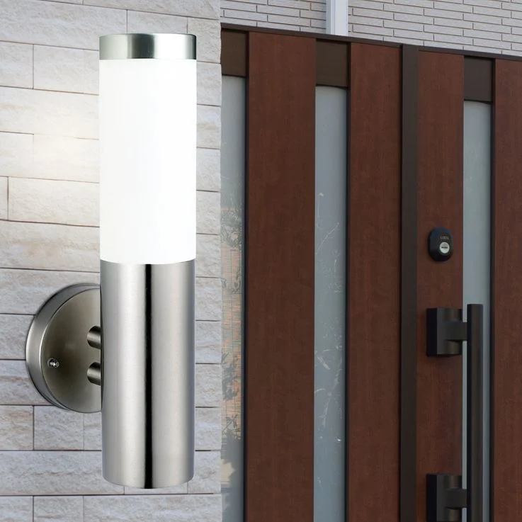 decorative waterproof stainless steel pipe cylinder e27 garden exterior led lights outdoor wall