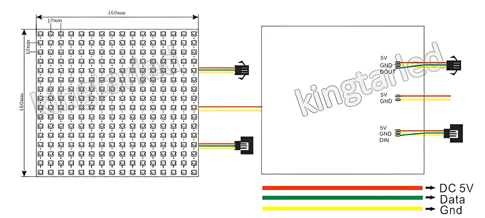 16x16 WS2812 RGBW Flexible PVC LED Matrix Display Indoor Application RGBW Dot Matrix