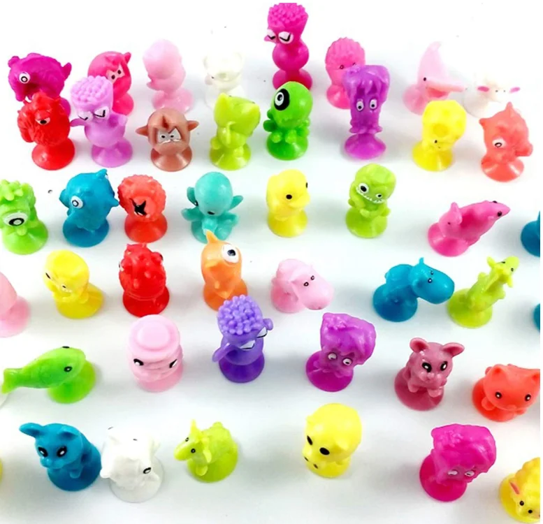 Mini Monster Sucker Capsule Model Little Cartoon Anime Animal Action Figures Suction Cup Puppets Toys For Children