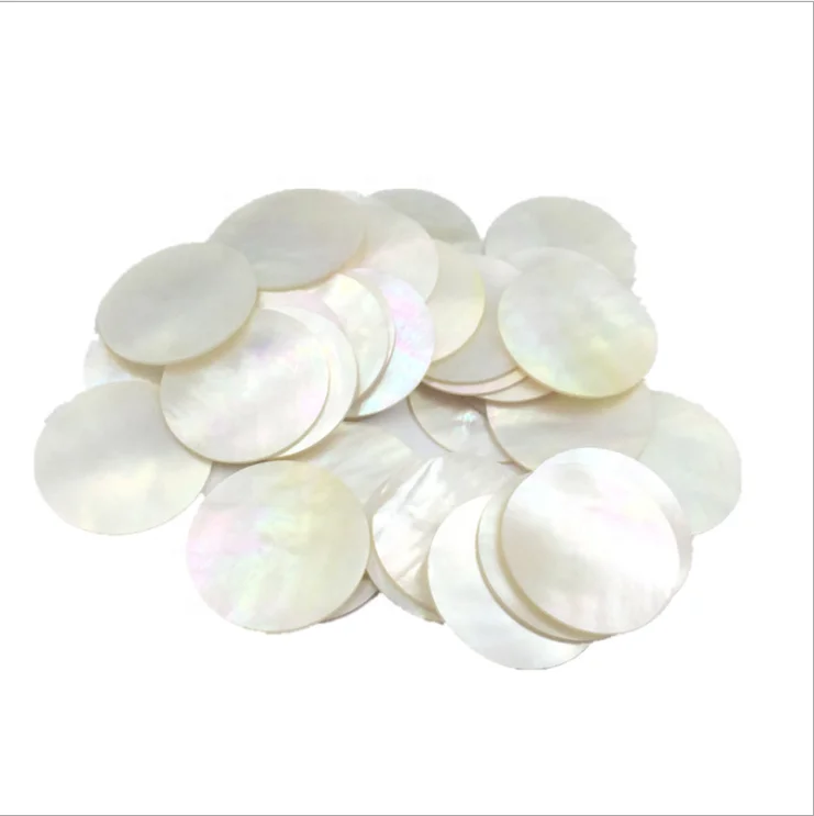 Sincere Jewelry Natural Mother of Pearl Round Shape discs MOP Shell slices  Gemstone