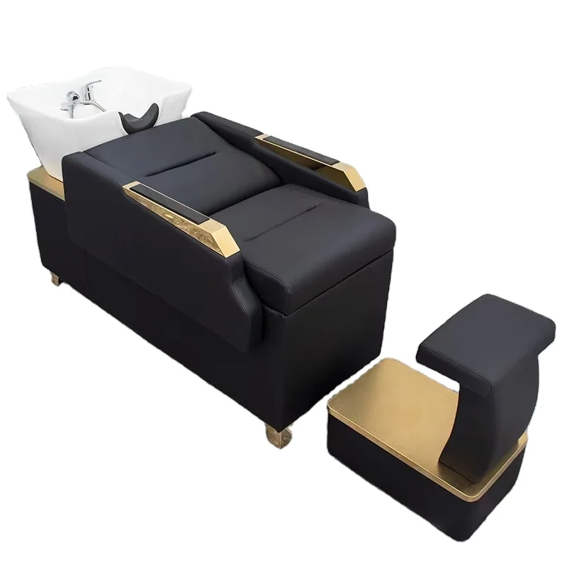 Хорошее качество искусственная кожа Парикмахерская элегантный дизайн установка для мытья шампуня раковина