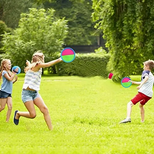 Toss and Catch Ball Set, Kids Outdoor Games Beach Backyard Sports Toys, Paddle Ball Games For Children Boys and Girls