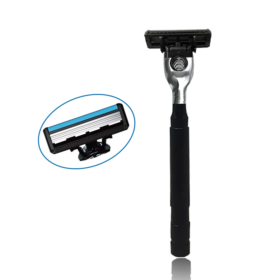 High quality 5 blade razor  with whole metal handle shaving razor for men