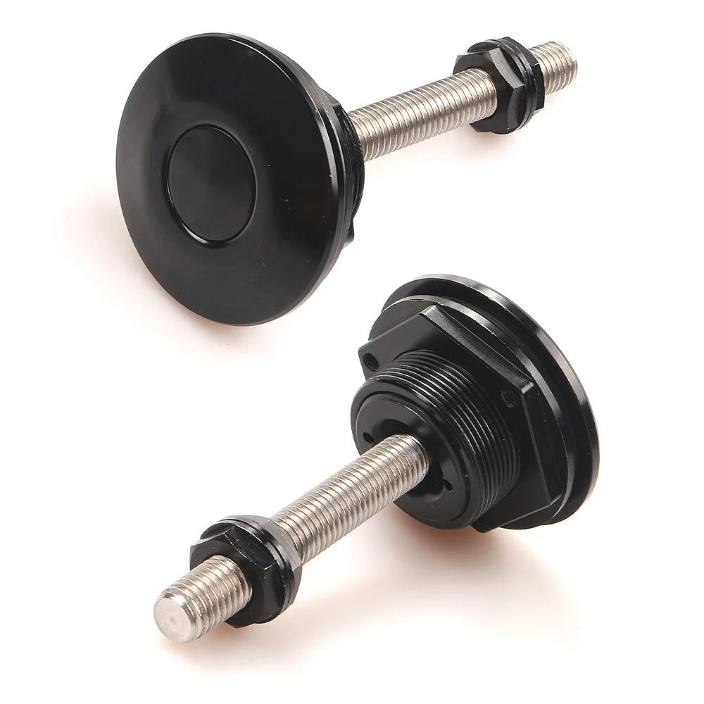 YH1993 Universial Hood Pin Lock Kit  Black Car Push Button Forged Aluminum Clip Kit Quick Pins