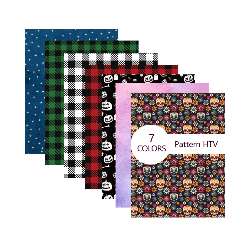 Wholesale 30cm 12 inches green halloween htv heat transfer flex vinyl pack sticker printing birthday