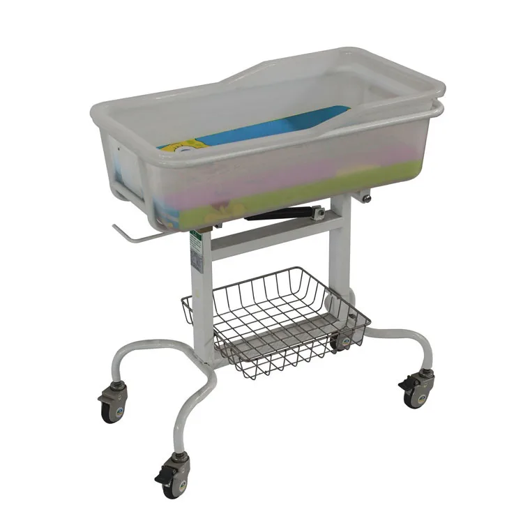 Shanghai meiisun manufacturing high-end hospital care stainless steel crib bed transparent crib