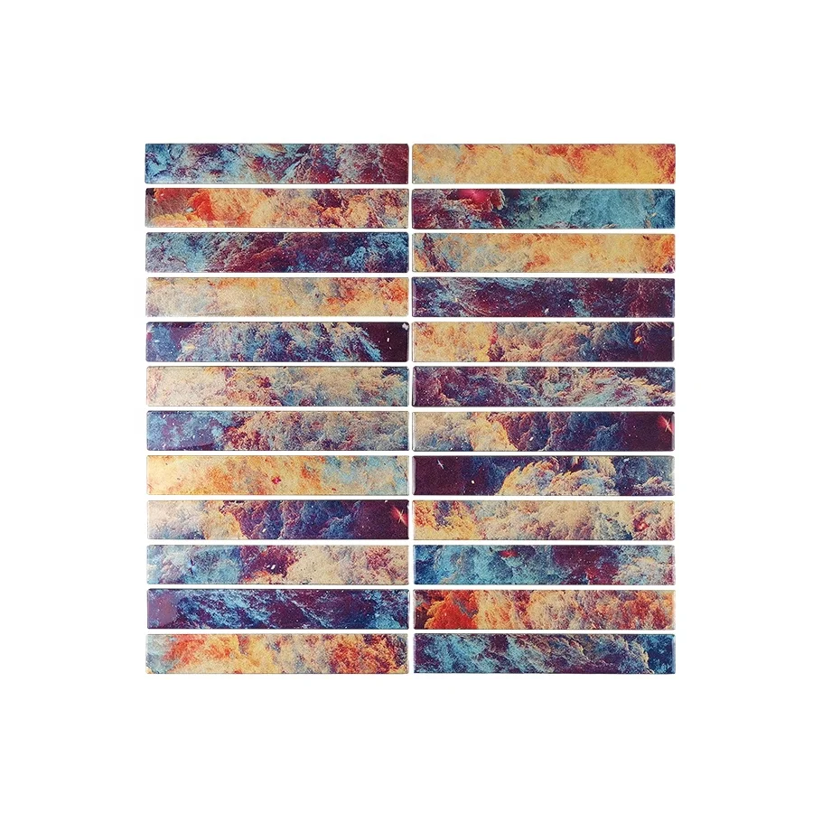 Керамическая мозаика GUCI с разноцветными облаками и полосками пурпурная красная настенная напольная декорация идея для украшения пост-модерниста