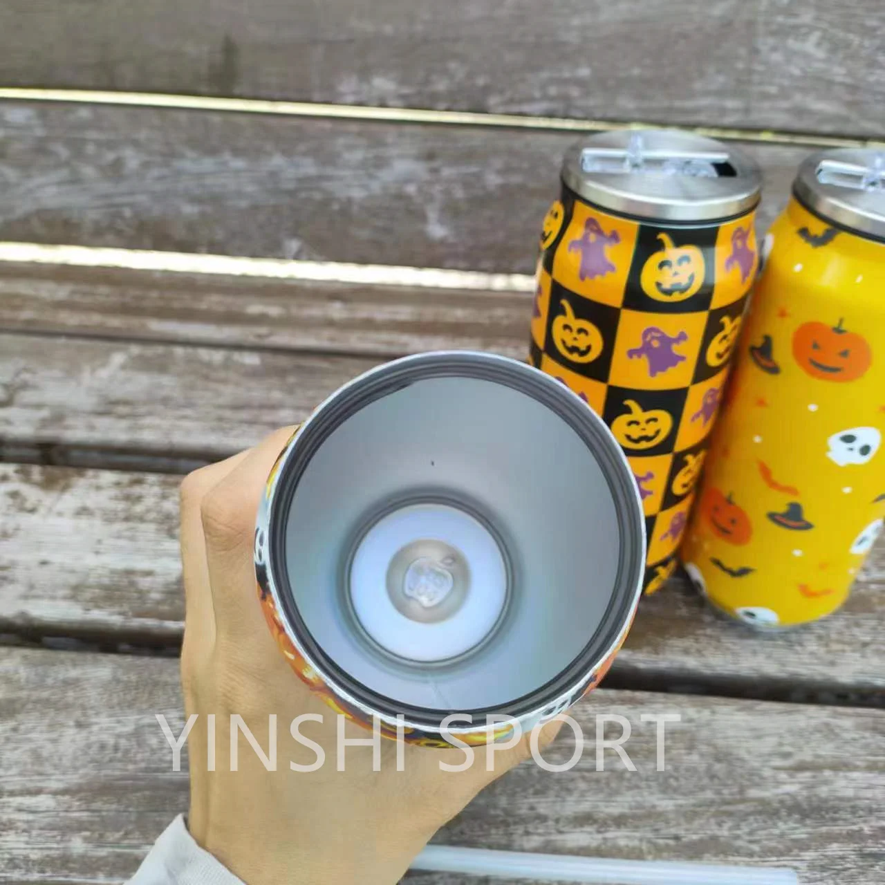 2024 New Style Halloween Pumpki Leopard Large Capacity Stainless Steel Insulation Tumbler 20Oz Mug Cups Without Handle Tay Merch