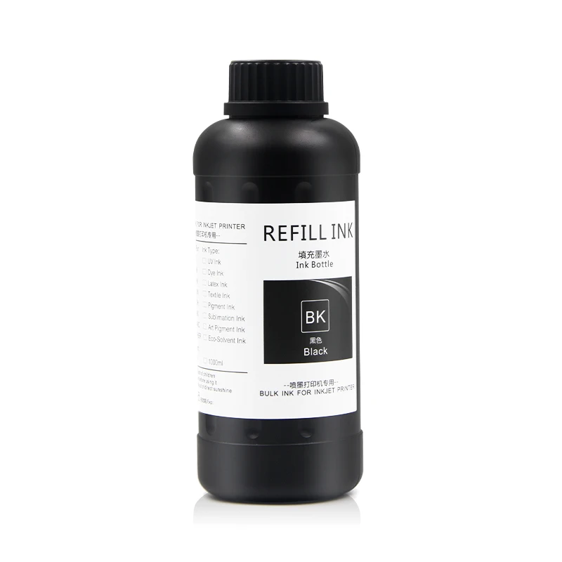 Ocbestjet 500ML/Bottle Curable UV Film Ink For Epson Head Ink Mall L800 1390 TX800 L800 UV Flatbed Printer UV Ink