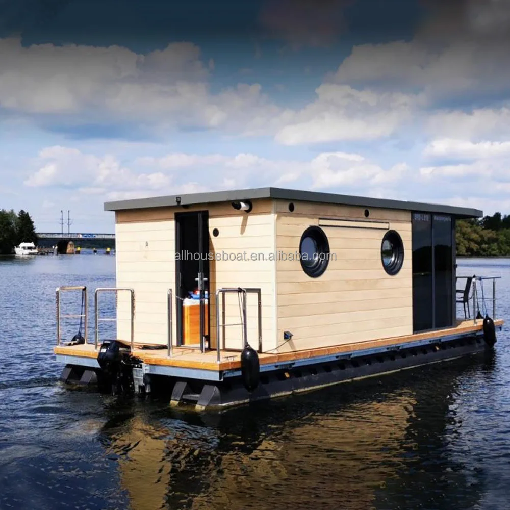 Allhouse Luxury Floating Boat Party Houseboat Aluminum Pontoon Houseboat For Sale