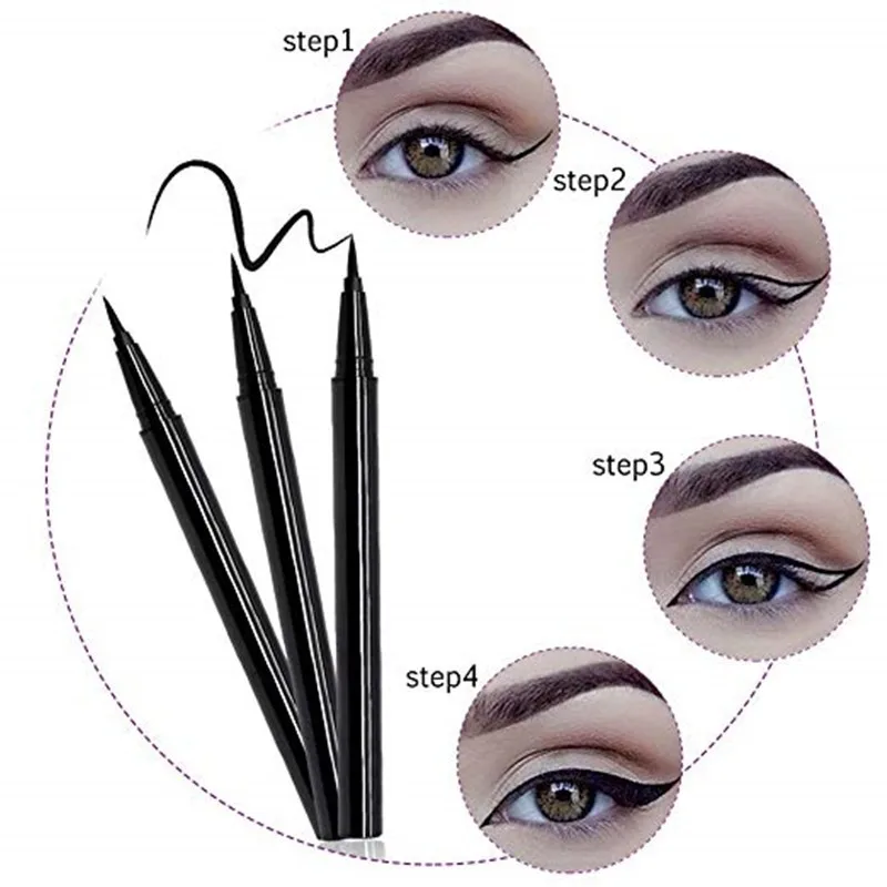 natural Black Waterproof Liquid Eyeliner Pencil Make Up Domestics Beauty Eye Liner