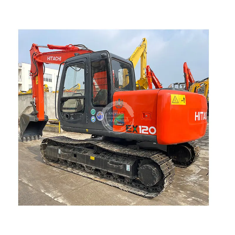 Hitachi 12 ton 13 ton used backhoe machinery Hitachi EX120-5 ZX120 KOMATSU PC130  Tracked machines secondhand Hitachi excavators