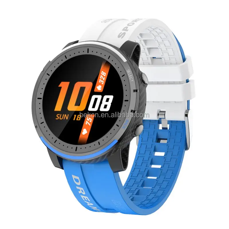 1.28 inch Dual-mode Round screen fitness smart watch BT call low power chip Push Message sport smart watch
