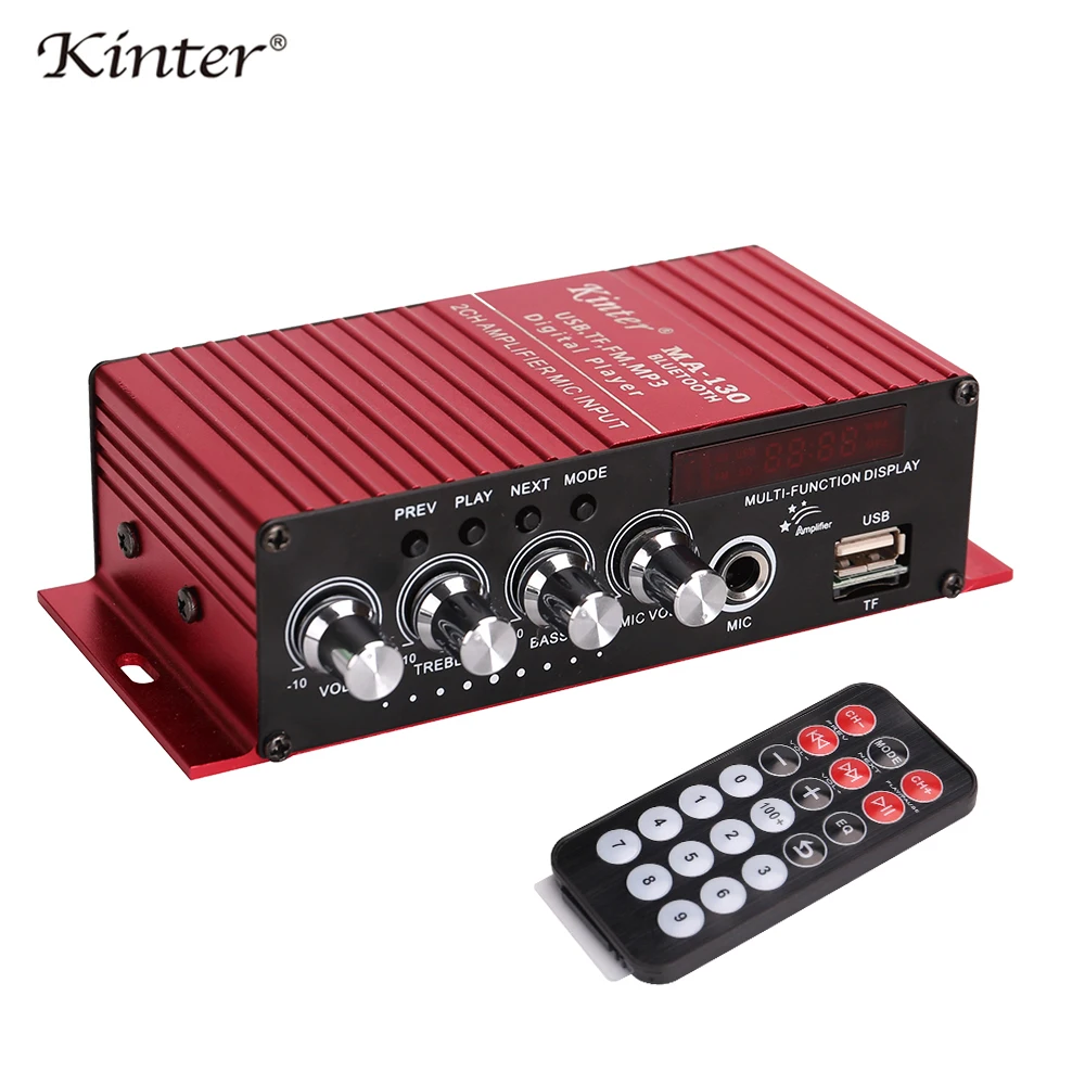 Kinter Ma-130 автомобильный усилитель мощности Bt с Usb Tf Fm микрофоном для усилителя звука