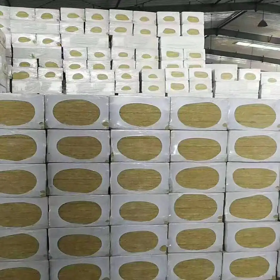 Exterior wall heat insulation rock wool board