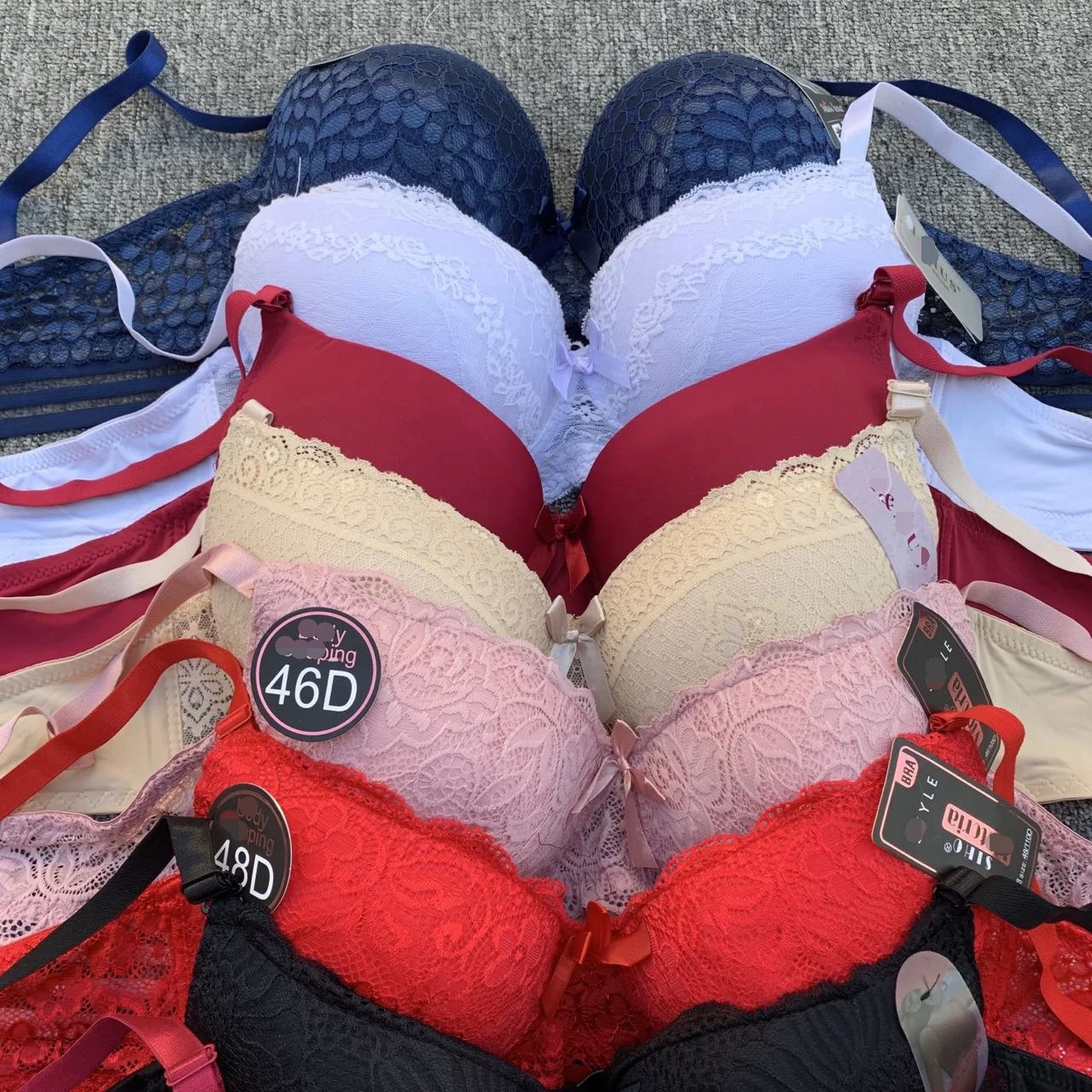 Plus size 36D-48D very cheap padded wholesale push up big cup bra and underwear for ladies Turkey Tunisia Sweden